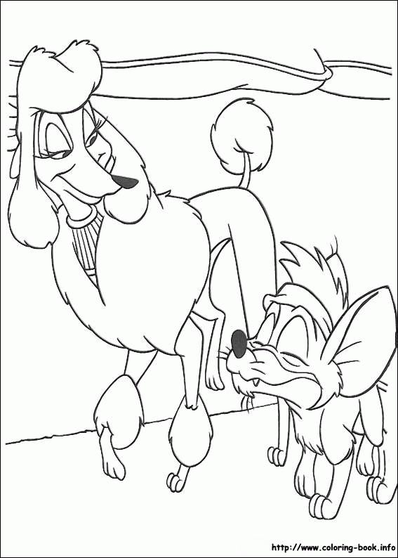 Kolorowanka do druku: Pudel i Wilk - Kreatywna Zabawa dla Dzieci kolorowanka do druku